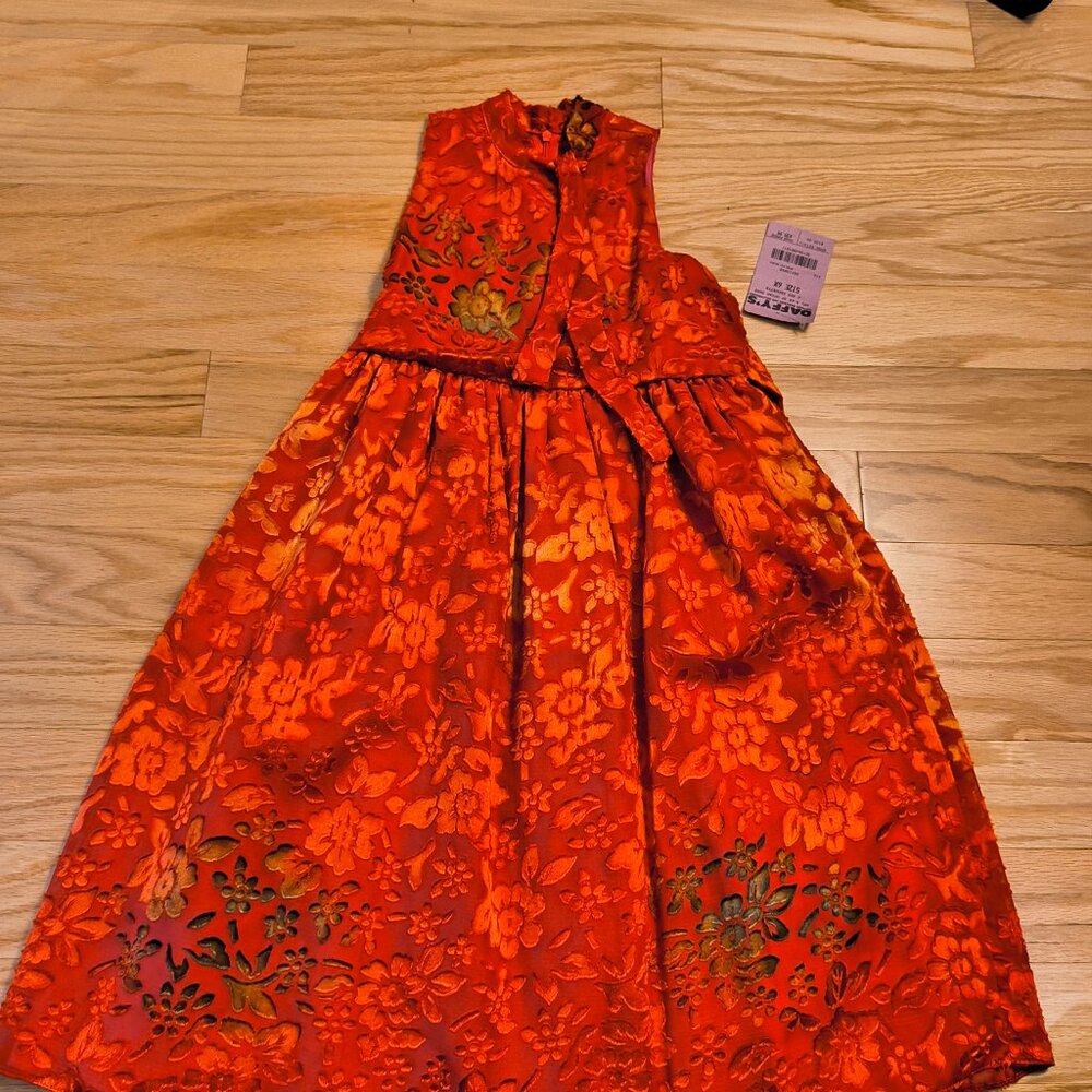 Cest Chouelle Couture NWOT Red w/ Hot Pink Lining Formal Dress, Girls Size 6/6X